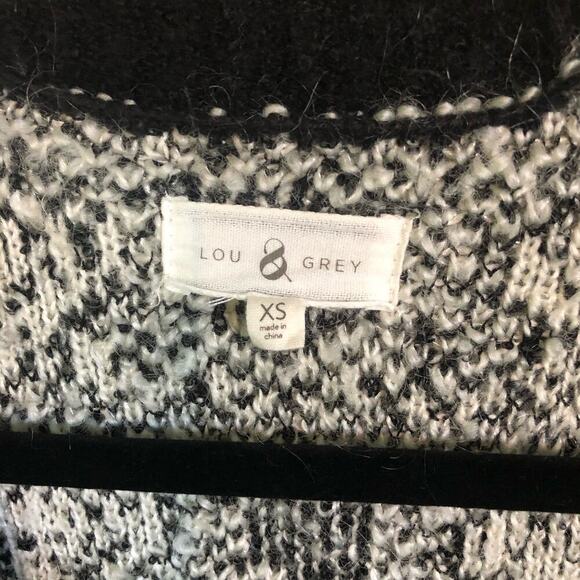 Lou & Grey Size XS Mohair Wool Blend Snowbound Soft Fuzzy Waterfall Cardigan - Picture 2 of 5